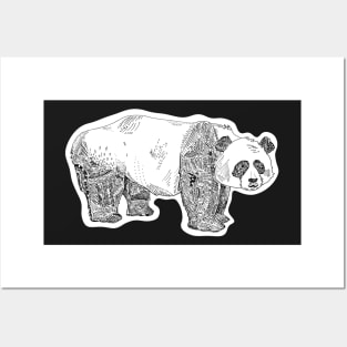 Panda Line Art Posters and Art